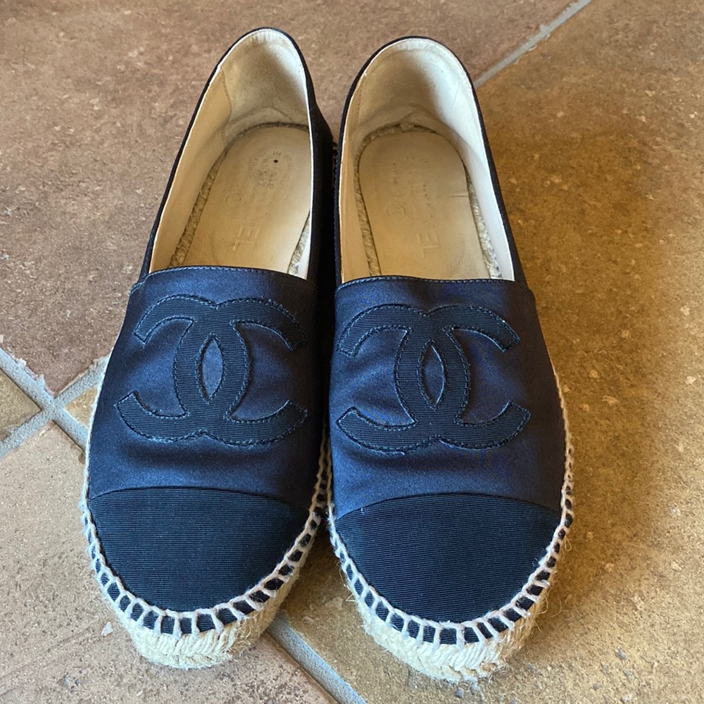 Chanel satin espadrilles size 39